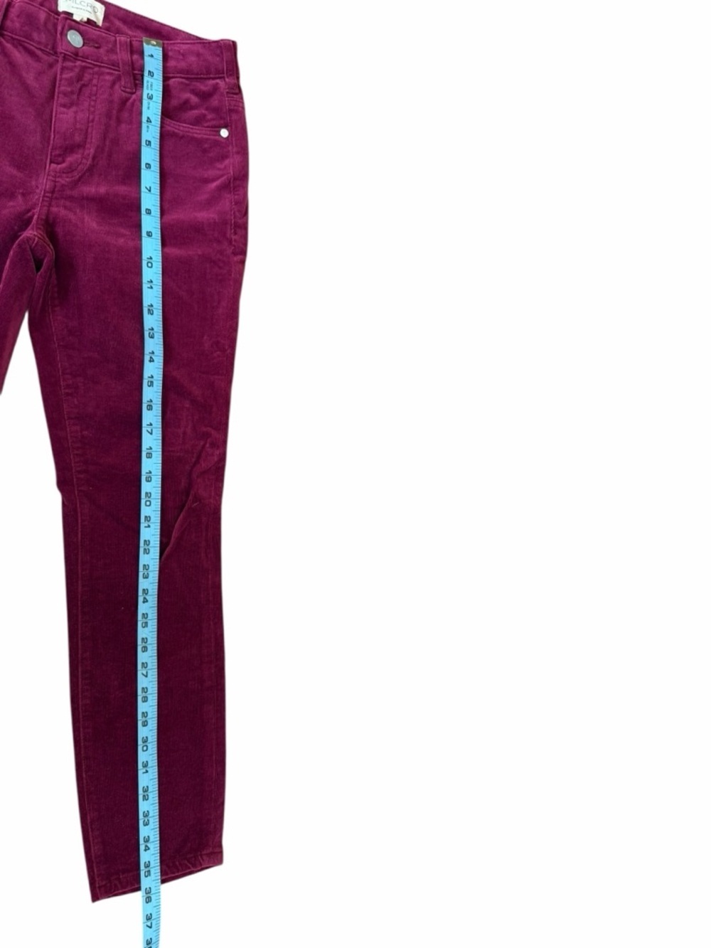 Anthropologie Pilcro Wine Corduroy High-Rise Skinny Pants Women’s Sz 27 - Picture 12 of 12